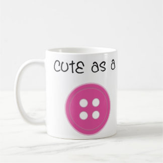 Cute as a Button - Girl Koffiemok