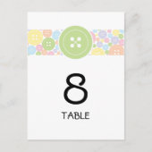 Cute as a Button  | Kaart met tabelnummer (Voorkant)