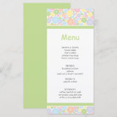 Cute as a Button | Menu Baby shower (Voorkant / Achterkant)