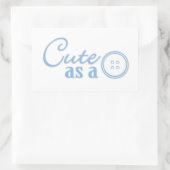 Cute as a Button Rechthoekige Sticker (Tas)