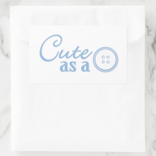 Cute as a Button Rechthoekige Sticker (Tas)