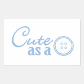 Cute as a Button Rechthoekige Sticker (Voorkant)