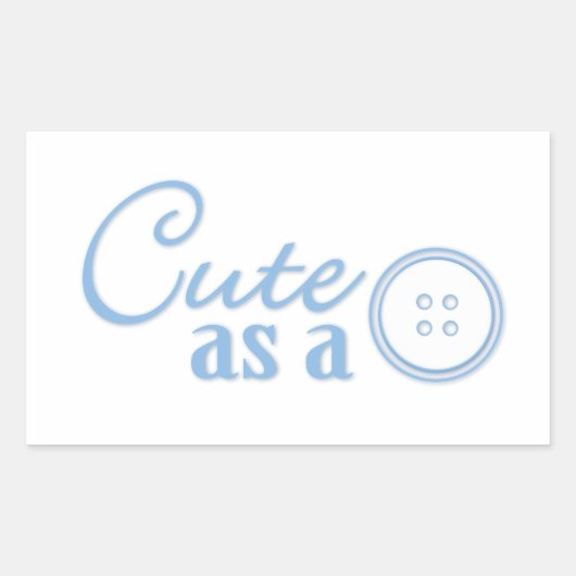 Cute as a Button Rechthoekige Sticker (Voorkant)
