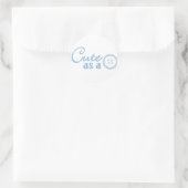 Cute as a Button Ronde Sticker (Tas)