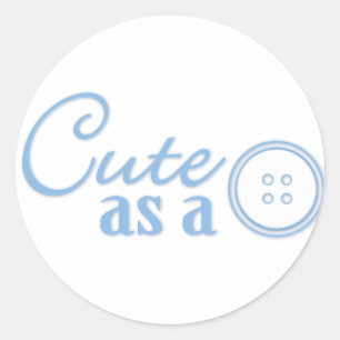 Cute as a Button Ronde Sticker