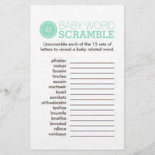 Cute as a Button (Turquoise) Flyer