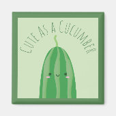 Cute as a Cucumber Funny Cutecumber Magneet (Voorkant)