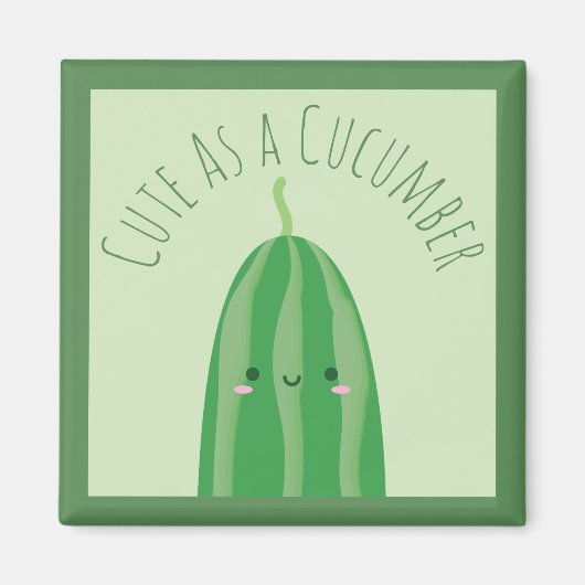 Cute as a Cucumber Funny Cutecumber Magneet (Voorkant)