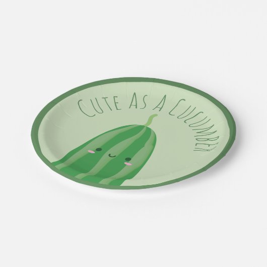 Cute as a Cucumber Funny Cutecumber Papieren Bordje (Gekanteld)