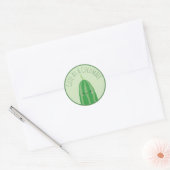 Cute as a Cucumber Funny Cutecumber Ronde Sticker (Envelop)