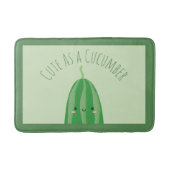 Cute as a Cucumber Funny Kawaii Cutecumber Badmat (Voorkant)