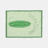 Cute as a Cucumber Funny Kawaii Cutecumber Fleece Deken (Voorkant (Horizontaal))