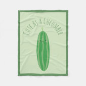 Cute as a Cucumber Funny Kawaii Cutecumber Fleece Deken (Voorkant)