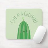 Cute as a Cucumber Funny Kawaii Cutecumber Muismat (Met muis)