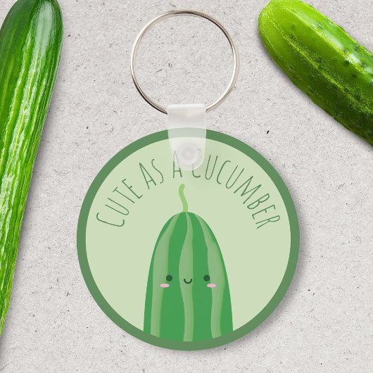 Cute as a Cucumber Funny Kawaii Cutecumber Sleutelhanger