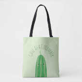 Cute as a Cucumber Funny Kawaii Cutecumber Tote Bag (Voorkant)