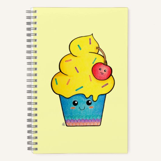 Cute as a Cupcake, Kawaii Cartoon Notitieboek (Voorkant)