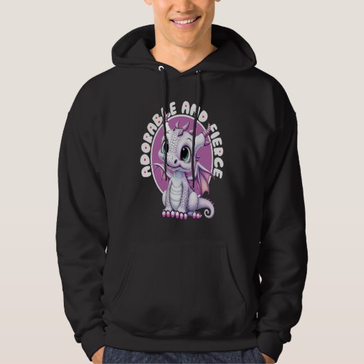Cute As AF Dragon Adorable And Fierce Hoodie (Voorkant)