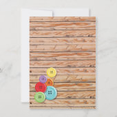 Cute as Button Baby shower Invitation Kaart (Achterkant)