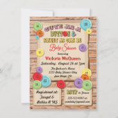 Cute as Button Baby shower Invitation Kaart (Voorkant)