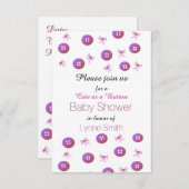 Cute as Button Baby shower Invitation Kaart (Voorkant / Achterkant)