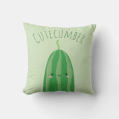 Cute as Cucumber Funny Kawaii Cutecumber Name Kussen (Voorkant)