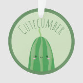 Cute as Cucumber Funny Kawaii Cutecumber Name Ornament (voorkant)