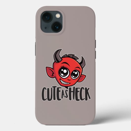 Cute as Heck Devil Case-Mate iPhone Case (Achterkant)