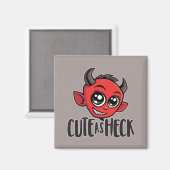 Cute as Heck Devil Magneet (Voorkant / Achterkant)