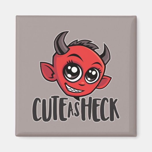 Cute as Heck Devil Magneet (Voorkant)