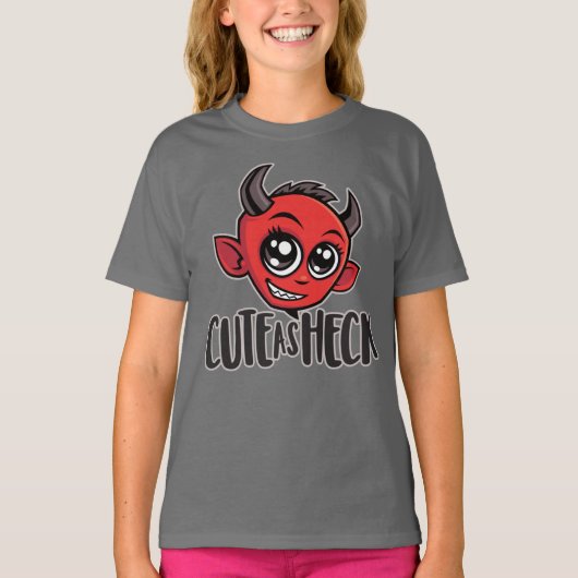 Cute as Heck Devil T-shirt (Voorkant)