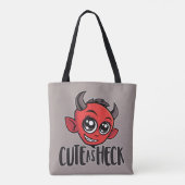 Cute as Heck Devil Tote Bag (Achterkant)