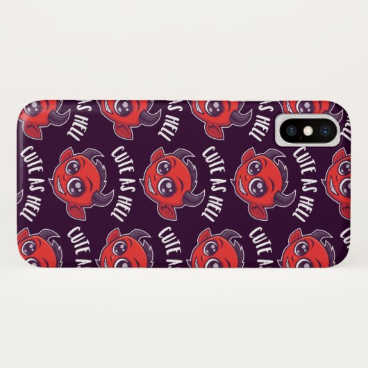 Cute as Hell Devil Case-Mate iPhone Case (Achterkant (horizontaal))