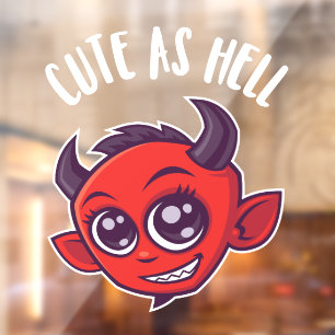 Cute as Hell Devil Raamsticker