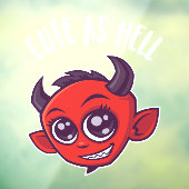 Cute as Hell Devil Raamsticker (Vel 3)