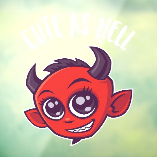 Cute as Hell Devil Raamsticker (Vel 3)
