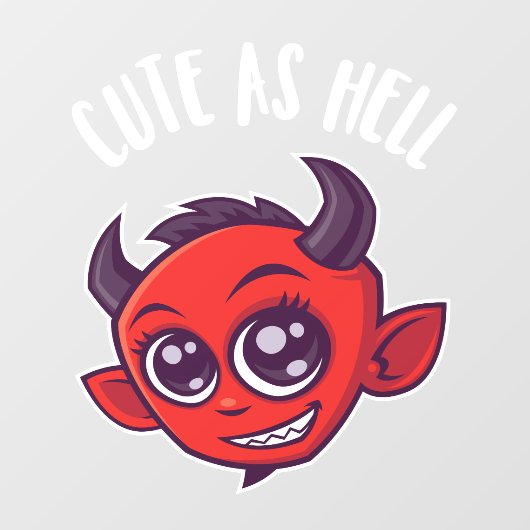 Cute as Hell Devil Raamsticker (Vel)
