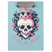 Cute as Hell Schädel mit Krone Klembord (Voorkant)