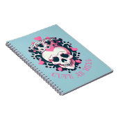 Cute as Hell Schädel mit Krone Notitieboek (Rechterzijde)