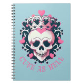 Cute as Hell Schädel mit Krone Notitieboek (Voorkant)