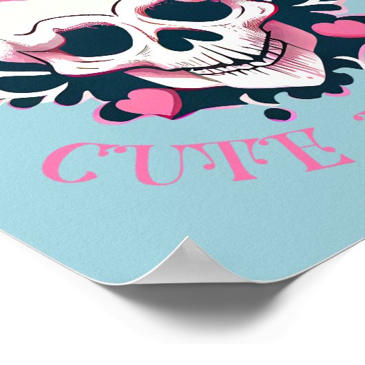 Cute as Hell Schädel mit Krone Poster (Hoek)