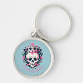 Cute as Hell Schädel mit Krone Sleutelhanger (Voorkant)