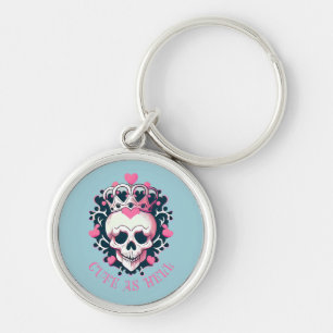 Cute as Hell Schädel mit Krone Sleutelhanger