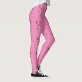 Cute Ascii bunny holding martini Thunder_Cove Leggings (Rechts)