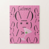 Cute Ascii bunny holding martini Thunder_Cove Legpuzzel (Verticaal)