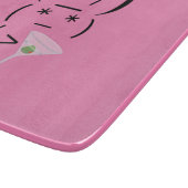 Cute Ascii bunny holding martini Thunder_Cove Snijplank (Hoek)