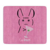 Cute Ascii bunny holding martini Thunder_Cove Snijplank (Voorkant)