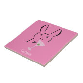 Cute Ascii bunny holding martini Thunder_Cove Tegeltje (Zijkant)