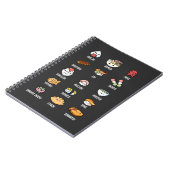 Cute Asian Food Kawaii Sushi Rice Fish Ramen Lover Notitieboek (Linkerzijde)