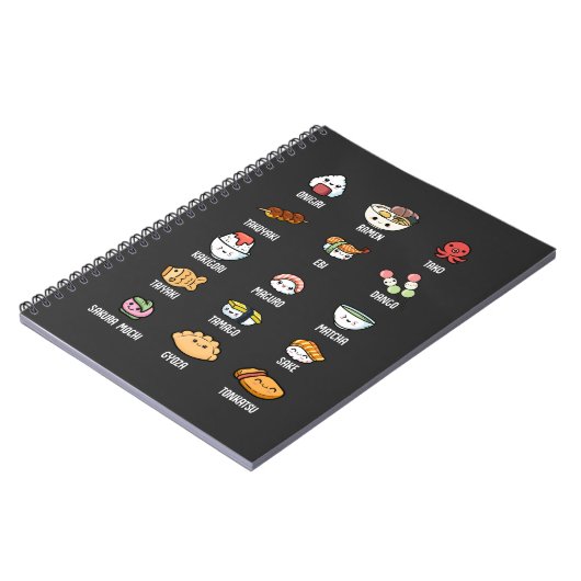 Cute Asian Food Kawaii Sushi Rice Fish Ramen Lover Notitieboek (Linkerzijde)